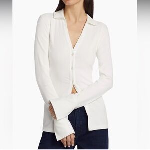 Derek Lam 10 Crosby | Chandler Collared Ribbed Sweater